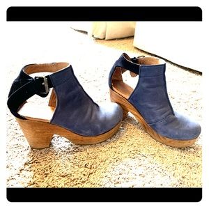 Free People Navy Clogs